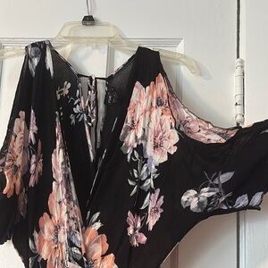 Rue21 Floral Maxi Dress - Black and Pink